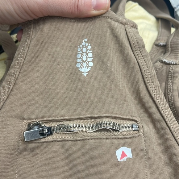 *** IR - NWOT Free People Hot Shot Mini Dress Romper in Mocha Latte - Picture 7 of 7